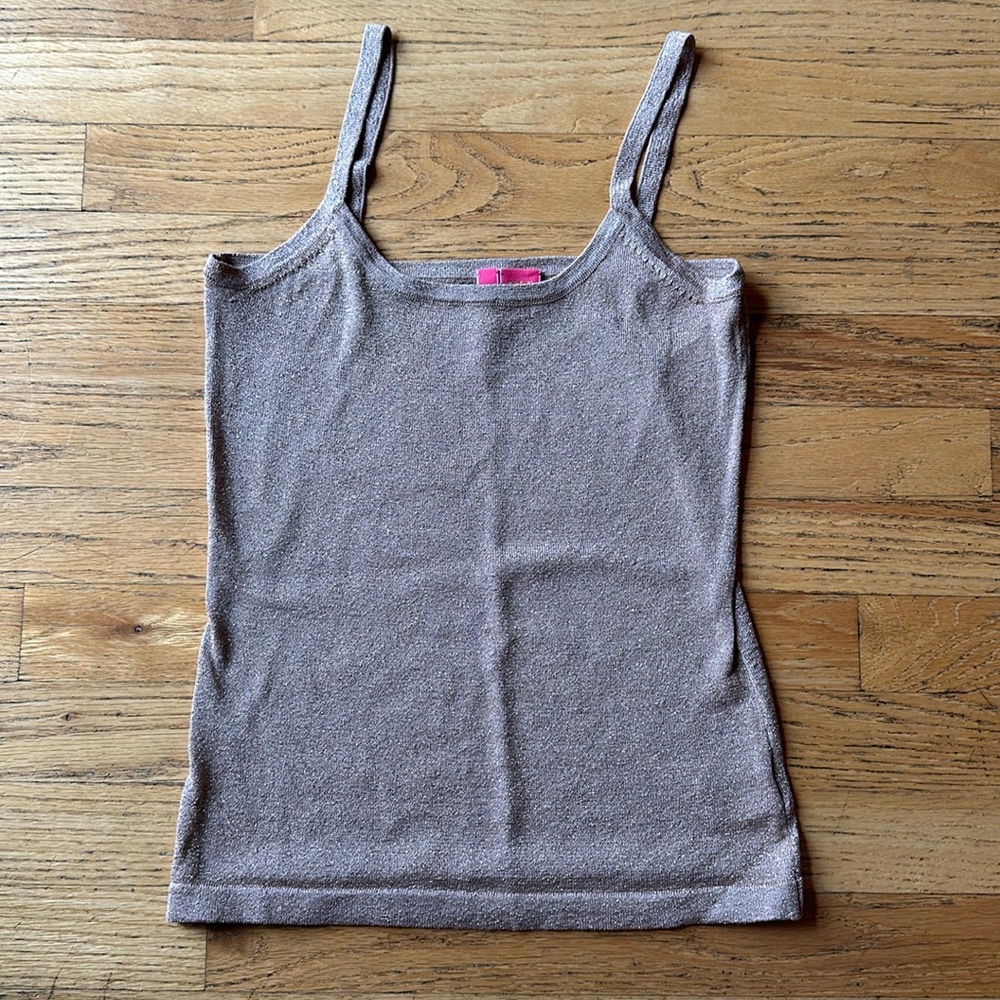 Charlotte Tarantola shimmery gold tank